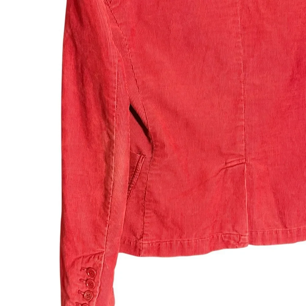 J. Crew Women's Burnt Orange 100% Cotton Corduroy Blazer Size Small